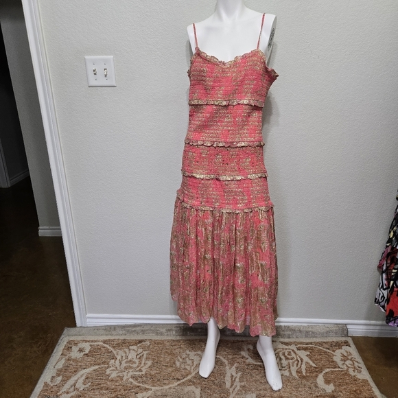 Hemant & Nandita Roop Pink Maxi Dress Size XL - Picture 11 of 14